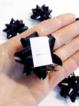 Geschenkschleifen Set schwarz selbstklebend